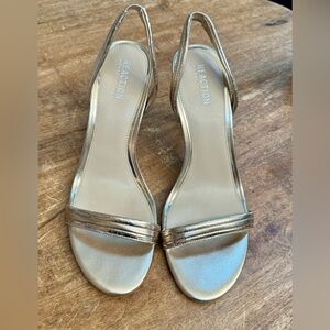 Kenneth Cole Reaction Gold Sling Back Sandal~ 9.5